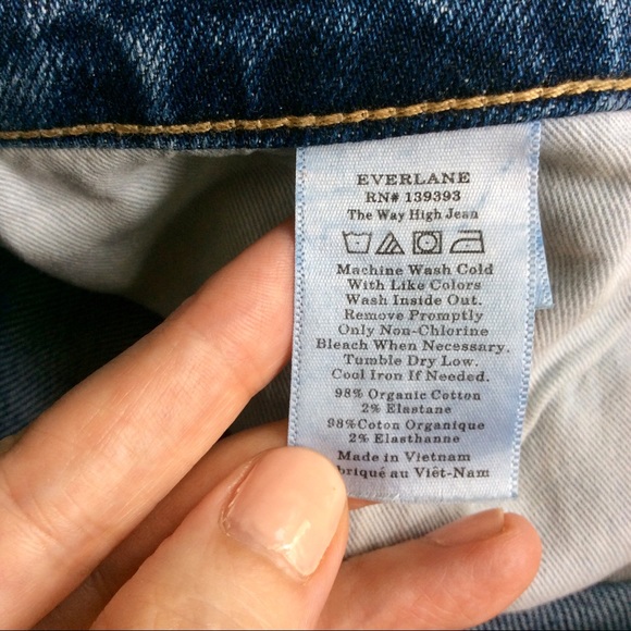 NWOT Everlane Way-High Jean Distressed Blue Wash! - Picture 15 of 16